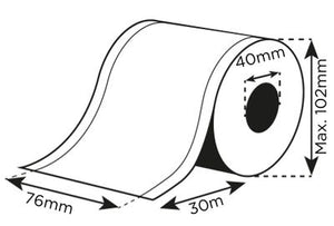 Etikettenpiktogramm - Graspapier permanent 76mm* x 30m