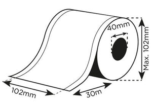 Etikettenpiktogramm - Folie matt ablösbar 102mm* x 30m