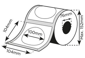Etikettenpiktogramm - Folie matt ablösbar Ø 100mm* 560 Stk