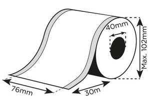 Etikettenpiktogramm - Graspapier kraftvoll 76mm x 30m